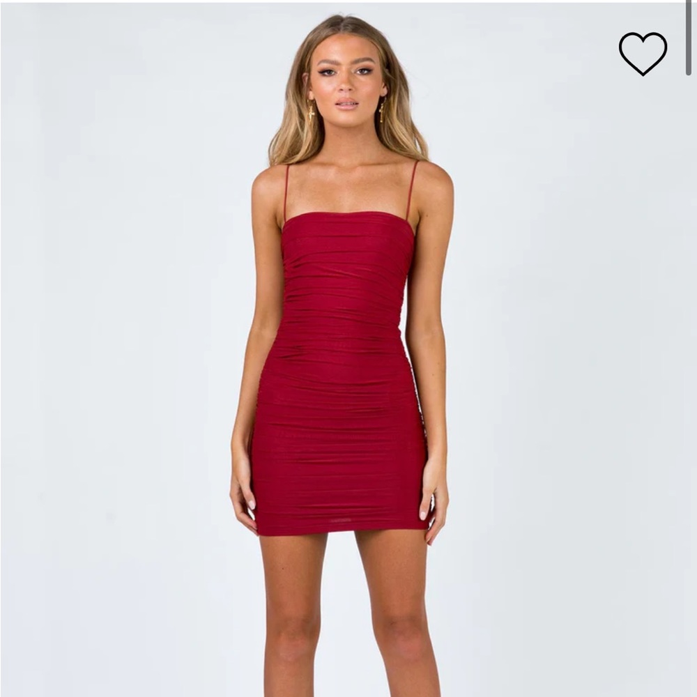 Princess Polly Tara Mini Dress Red Size 4 NEVER WORN, BRAND NEW